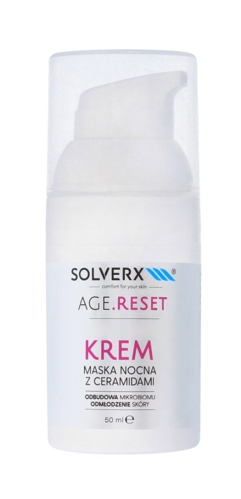 Solverx Age.Reset Krem - Maska nocna do twarzy - Odbudowa Mikrobiomu & Wygładzenie Skóry 50ml
