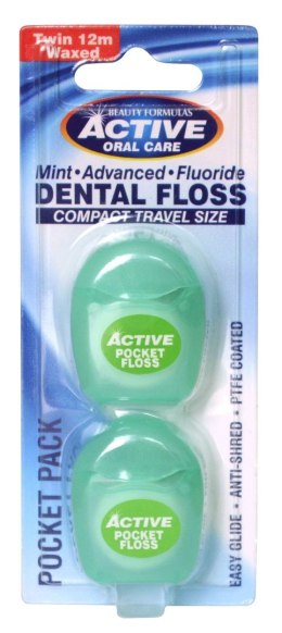 Beauty Formulas Active Oral Care Nić dentystyczna Travel Size 2 x 12m