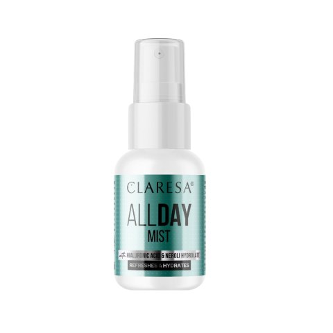 CLARESA Nawilżająco-Odświeżająca Mgiełka do twarzy All Day Mist 50ml