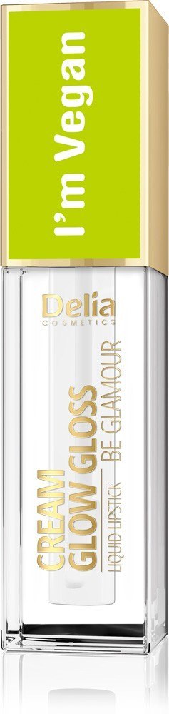 Delia Cosmetics Cream Glow Gloss Wegański Błyszczyk do ust nr 100 Totally Crystal 5ml