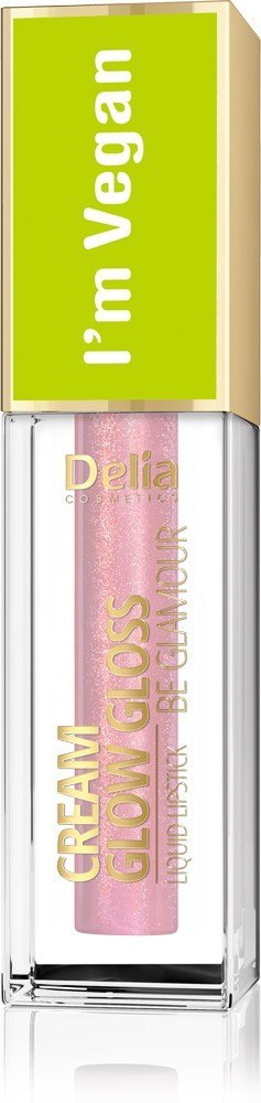 Delia Cosmetics Cream Glow Gloss Wegański Błyszczyk do ust nr 102 Rose Light 5ml