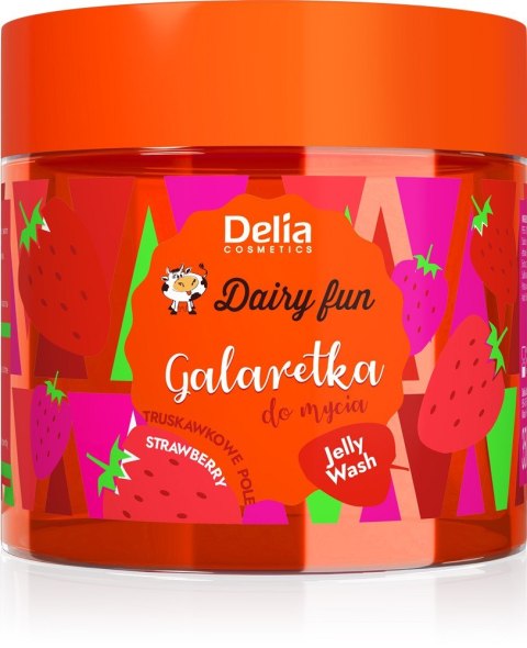 Delia Cosmetics Dairy Fun Galaretka do mycia ciała - Truskawkowe Pole (Strawberry) 350g