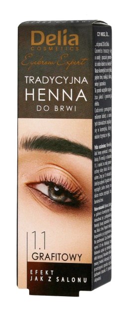 Delia Cosmetics Henna do brwi 1.1 Grafitowa 1szt