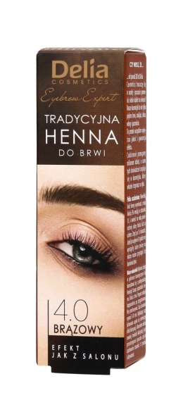 Delia Cosmetics Henna do brwi 4.0 Brązowa 1szt