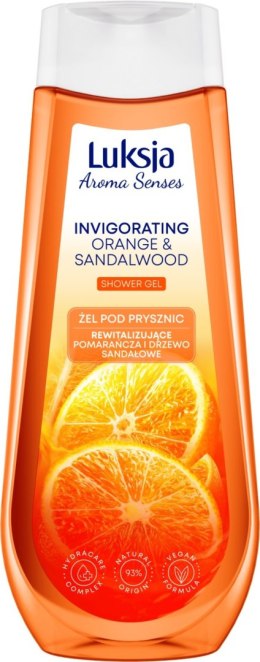 Luksja Aroma Senses Rewitalizujący Żel pod prysznic - Pomarańcza i Drzewo Sandałowe 500ml