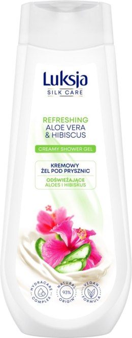 Luksja Silk Care Odświeżający Kremowy Żel pod prysznic - Aloes i Hibiskus 500ml