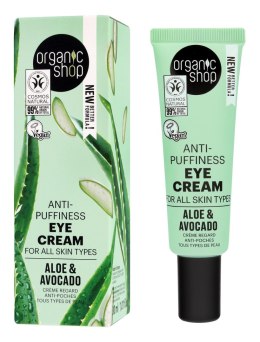 ORGANIC SHOP Krem pod oczy przeciw obrzękom do każdego typu cery Aloe & Avocado 30ml