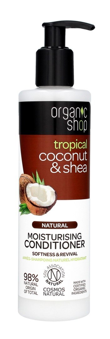 ORGANIC SHOP Nawilżająca Odżywka do włosów Tropical Coconut & Shea 280ml
