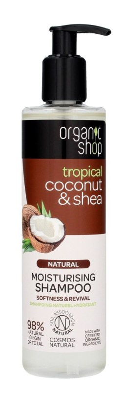 ORGANIC SHOP Nawilżający Szampon do włosów Tropical Coconut & Shea 280ml
