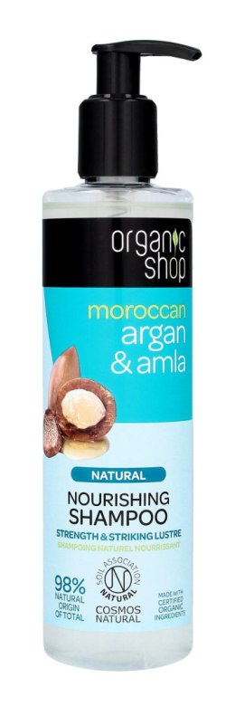 ORGANIC SHOP Odżywczy Szampon do włosów Moroccan Argan & Amla 280ml