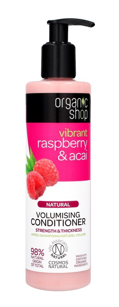 ORGANIC SHOP Odżywka do włosów zwiekszająca objętość Vibrant Raspberry & Acai 280ml