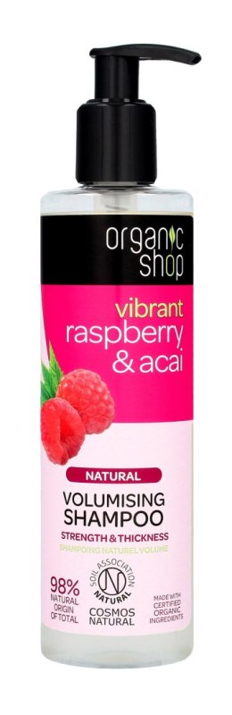 ORGANIC SHOP Szampon do włosów zwiekszający objętość Vibrant Raspberry & Acai 280ml