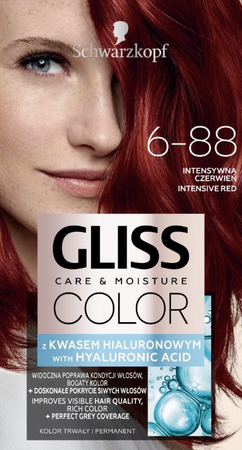 Schwarzkopf Gliss Color Krem koloryzujący nr 6-88 Intensywna Czerwień 1op.