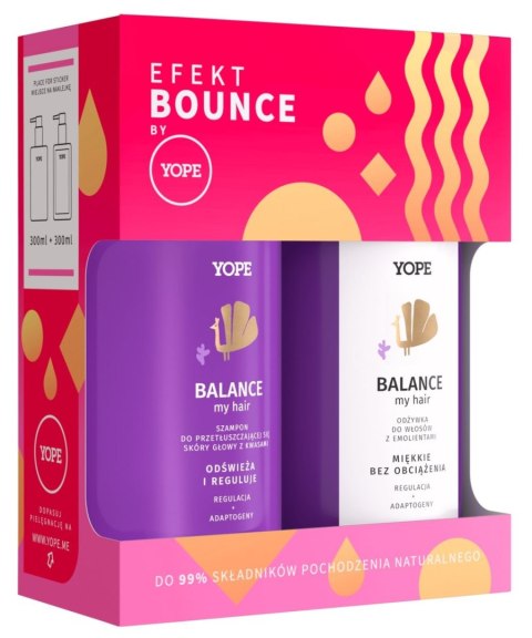 YOPE Zestaw prezentowy Balance My Hair (szampon 300ml+odżywka 300ml) 1op.