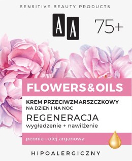 AA Flowers & Oils 75+ Krem przeciwzmarszczkowy na dzień i na noc - regeneracja 50ml