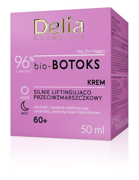 DELIA COSMETICS Krem silnie liftingująco przeciwzmarszczkowy 60+ na dzień i noc 50ml