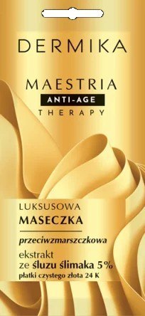 DERMIKA Maestria Anti-Age Therapy Luksusowa Maseczka przeciwzmarszczkowa - ekstrakt ze śluzu ślimaka 5% 7g