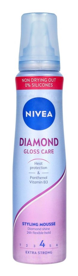 Nivea Hair Styling Diamond Gloss Care Pianka do włosów 150ml