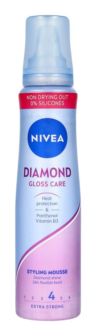 Nivea Hair Styling Diamond Gloss Care Pianka do włosów 150ml