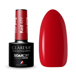 CLARESA Lakier hybrydowy do paznokci RED - 419 5g