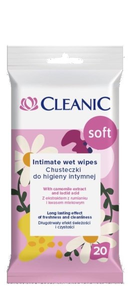 CLEANIC Chusteczki do higieny intymnej Soft 1op.-20szt