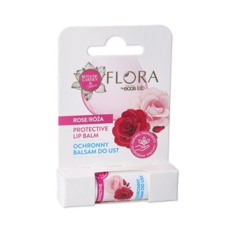 ECOS LAB Flora Ochronny Balsam do ust - Róża 3.8g