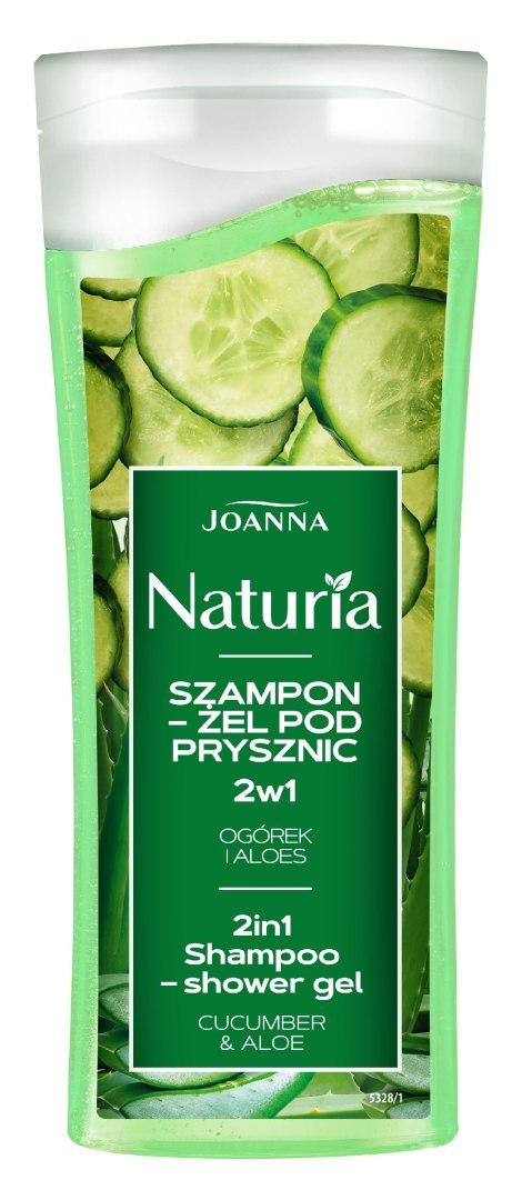 JOANNA Naturia Szampon-Żel pod prysznic 2w1 - Ogórek i Aloes 100ml