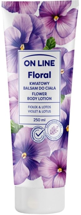 ON LINE Floral Kwiatowy Balsam do ciała - Fiołek & Lotos 250ml