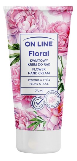 ON LINE Floral Kwiatowy Krem do rąk - Piwonia & Róża 75ml