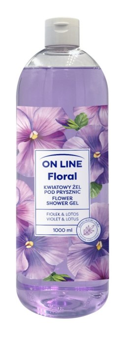 ON LINE Floral Kwiatowy Żel pod prysznic - Fiołek & Lotos 1000ml