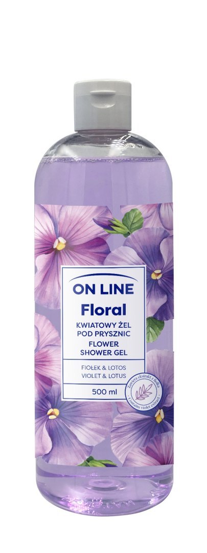 ON LINE Floral Kwiatowy Żel pod prysznic - Fiołek & Lotos 500ml