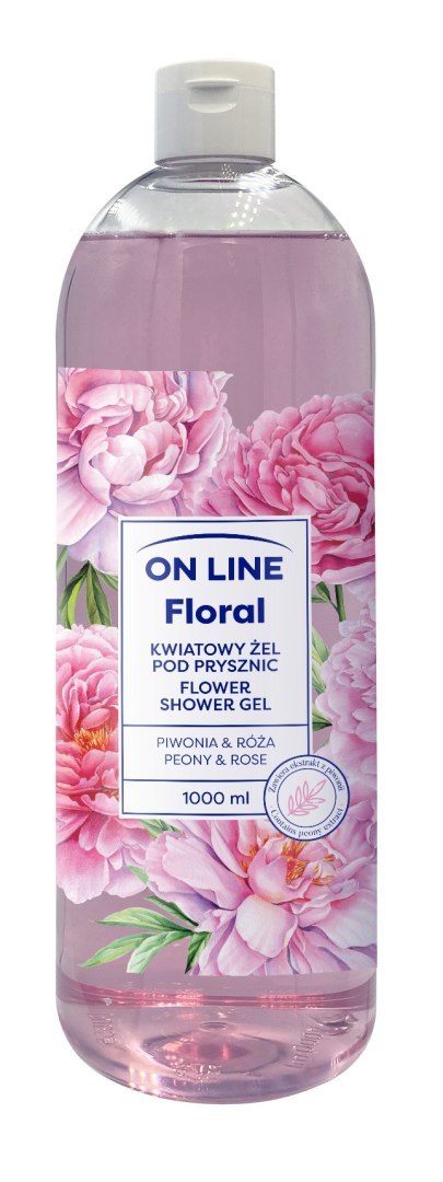ON LINE Floral Kwiatowy Żel pod prysznic - Piwonia & Róża 1000ml