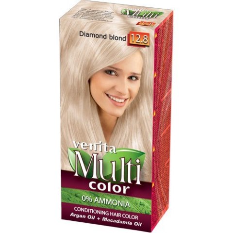 VENITA Farba do włosów bez amoniaku Multi Color - 12.8 Diamond Blond 1op.