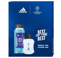 ADIDAS UEFA CHAMPIONS LEAGUE Zestaw prezentowy Best of The Best (Woda po goleniu 100ml + Żel pod prysznic 3w1 250ml)