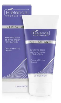 Bielenda Professional SupremeLab Clean Comfort Kremowa Pasta do mycia twarzy z Białą Glinką 150g