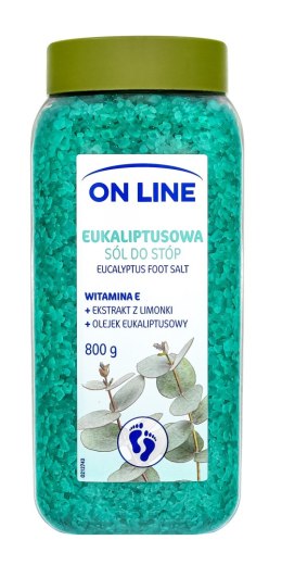 ON LINE Sól do stóp Eukaliptusowa - z witaminą E 800g