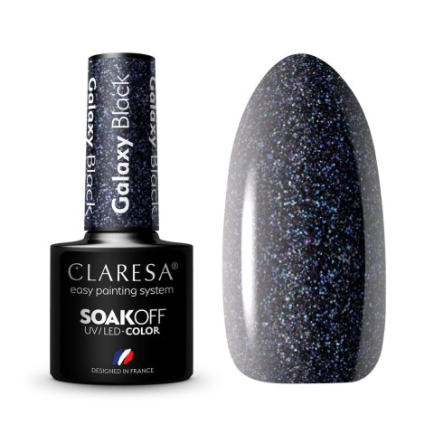 CLARESA Lakier hybrydowy GALAXY BLACK 5g&