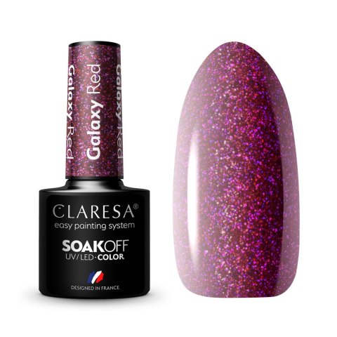 CLARESA Lakier hybrydowy GALAXY RED 5g&