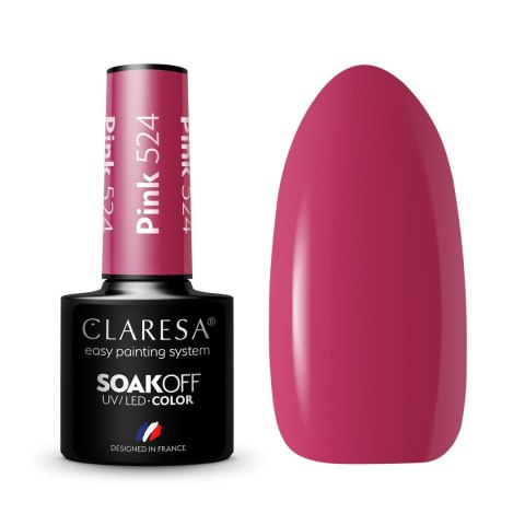 CLARESA Lakier hybrydowy PINK 524 -5g&