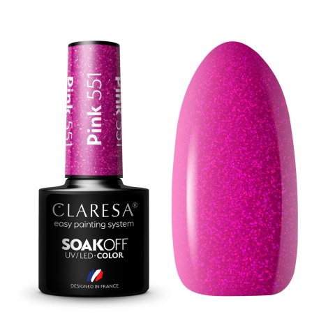 CLARESA Lakier hybrydowy PINK 551 -5g&