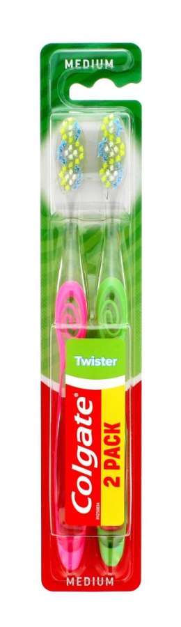Colgate Szczoteczka DUO Twister Średnia - mix kolorów 1op.-2szt