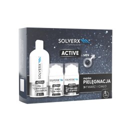 SOLVERX MEN ACTIVE Zestaw prezentowy do pielęgnacji ciała dla mężczyzn