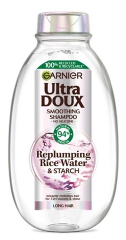 GARNIER Ultra Doux Szampon do włosów długich Replumping Rise Water & Starch (woda ryżowa i skrobia) 400ml