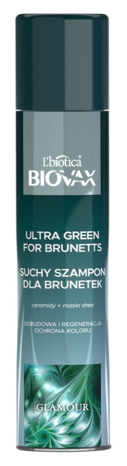 L`BIOTICA BIOVAX Glamour Suchy Szampon do włosów dla brunetek - Ultra Green