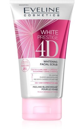 EVELINE White Prestige 4D Wybielający Peeling do twarzy 3w1 150ml