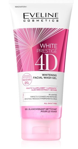 EVELINE White Prestige 4D Wybielający Żel do mycia twarzy 3w1 200ml