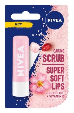 NIVEA Caring Scrub Pielęgnujący peeling do ust - Rosehip Oil 4.8 g