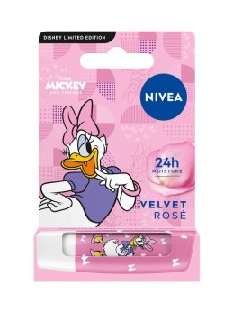 NIVEA Disney Pielęgnująca pomadka do ust - Velvet Rose Daisy Duck - edycja limitowana 4.8 g
