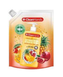 CLEAN HANDS Mydło antybakteryjne owoce tropikalne zapas 1000 ml