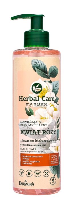Farmona Herbal Care Nawilżający Płyn micelarny Kwiat Róży z kwasem hialuronowym 400ml